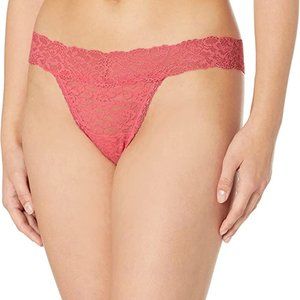 Maidenform NWT Pink Begonia Allover Lace Thong DMESLT 8 9